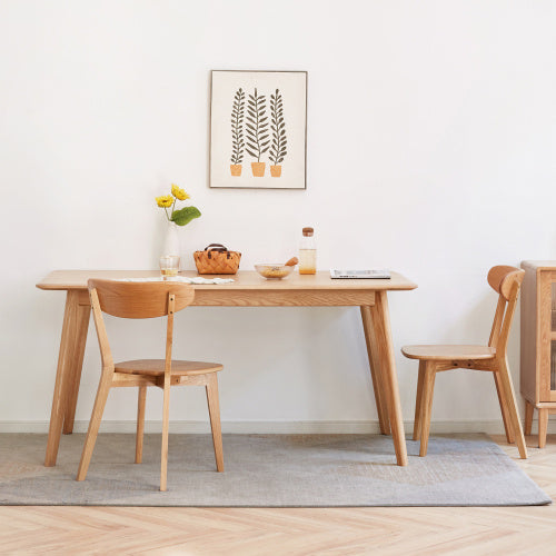 Solid Oak Dining Chairs With FAS Grade Wood For Durability