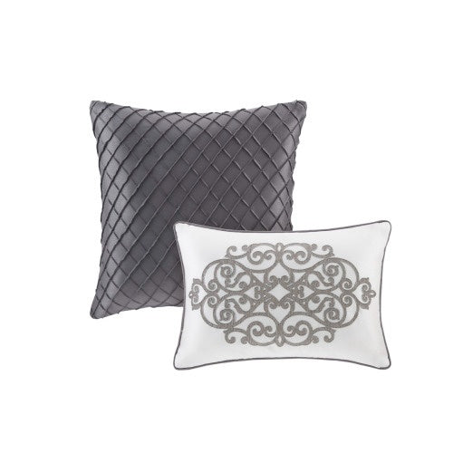 12 Piece Comforter Set With Cotton Sheets Silver Cal King
