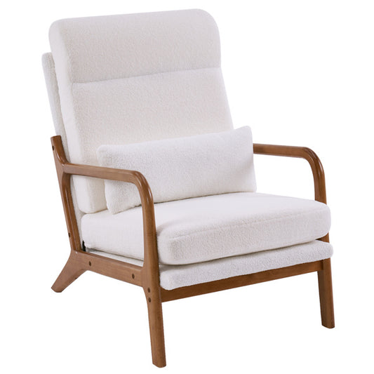 Indoor Lounge Chairs With High Back Velvet Iron Frame