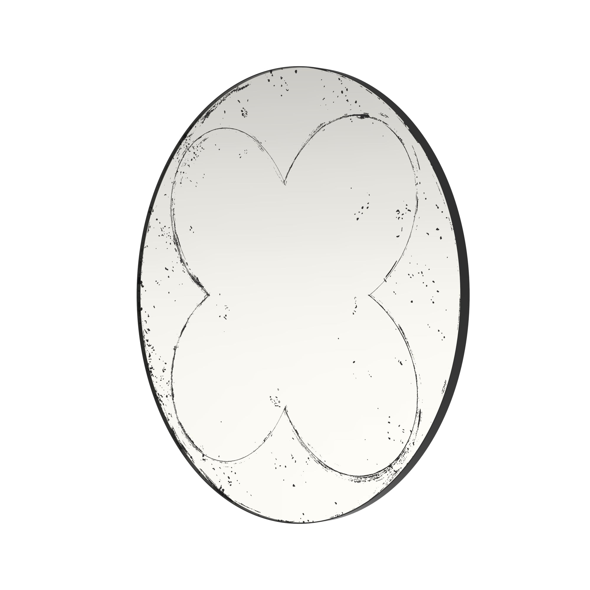 Brushed brass round wall mirror by Anthony & Home with sleek modern frame, hanging on a wall in a contemporary interior setting.
