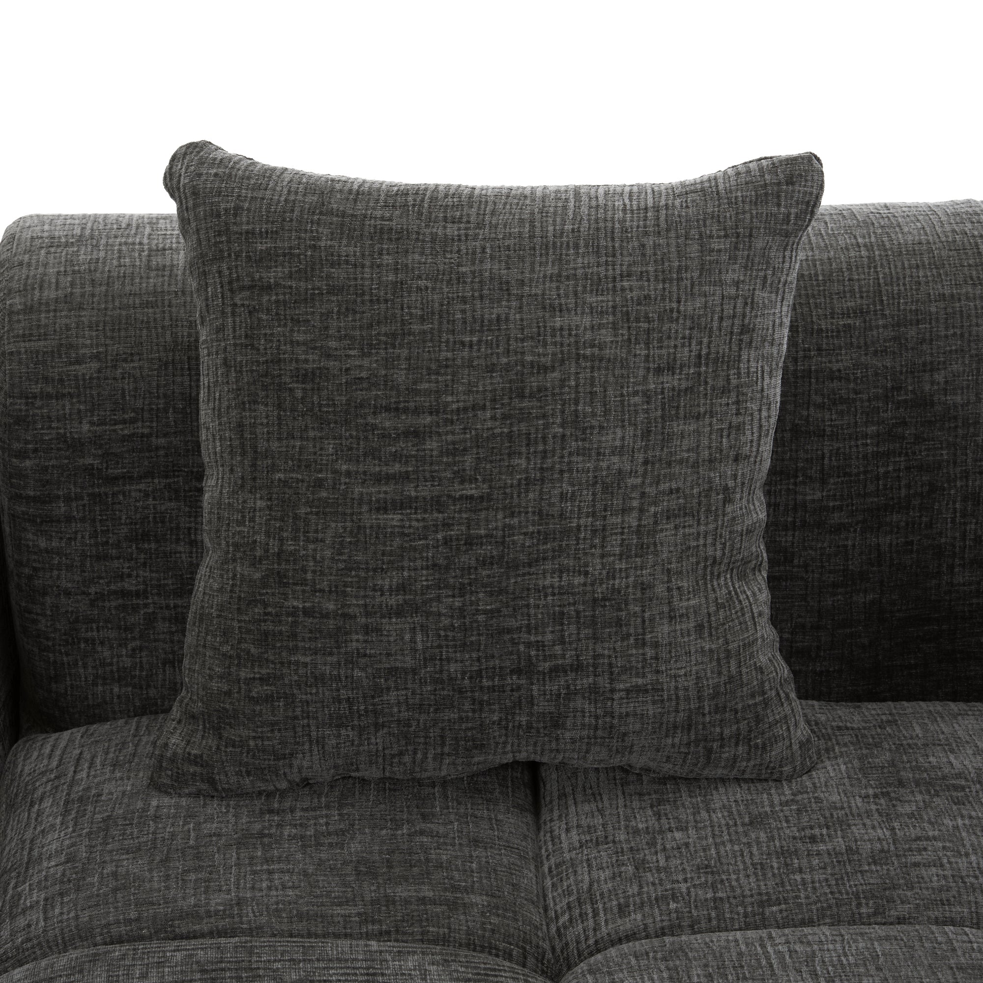 Anthony & Home American Design Collection Signature Chenille Modular Sectional Sofa with deep seating, shown in a modern living room setting.