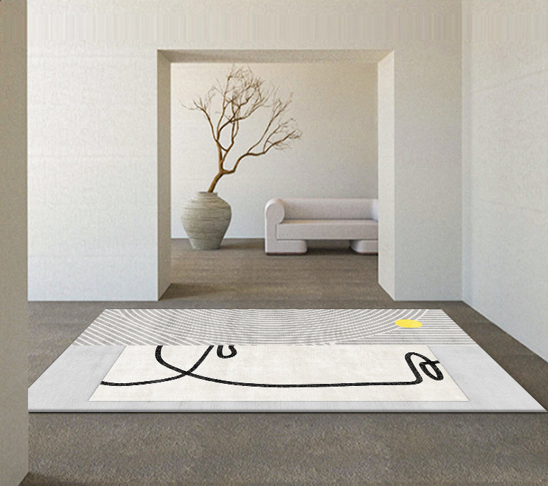 Geometric Rectangle Living Room Carpet Modern Minimalist