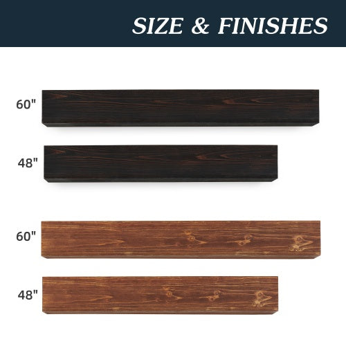 Country Wood Mantelpiece Wall Mounted Floating Rack Decor