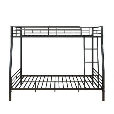 Heavy Duty Metal Bunk Bed Full Over Queen Bunk Bed Frame For Adults, Noise Free Frames, No Boxing Spring Needed