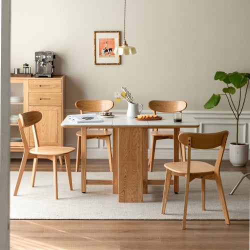 Solid Oak Dining Chairs With FAS Grade Wood For Durability
