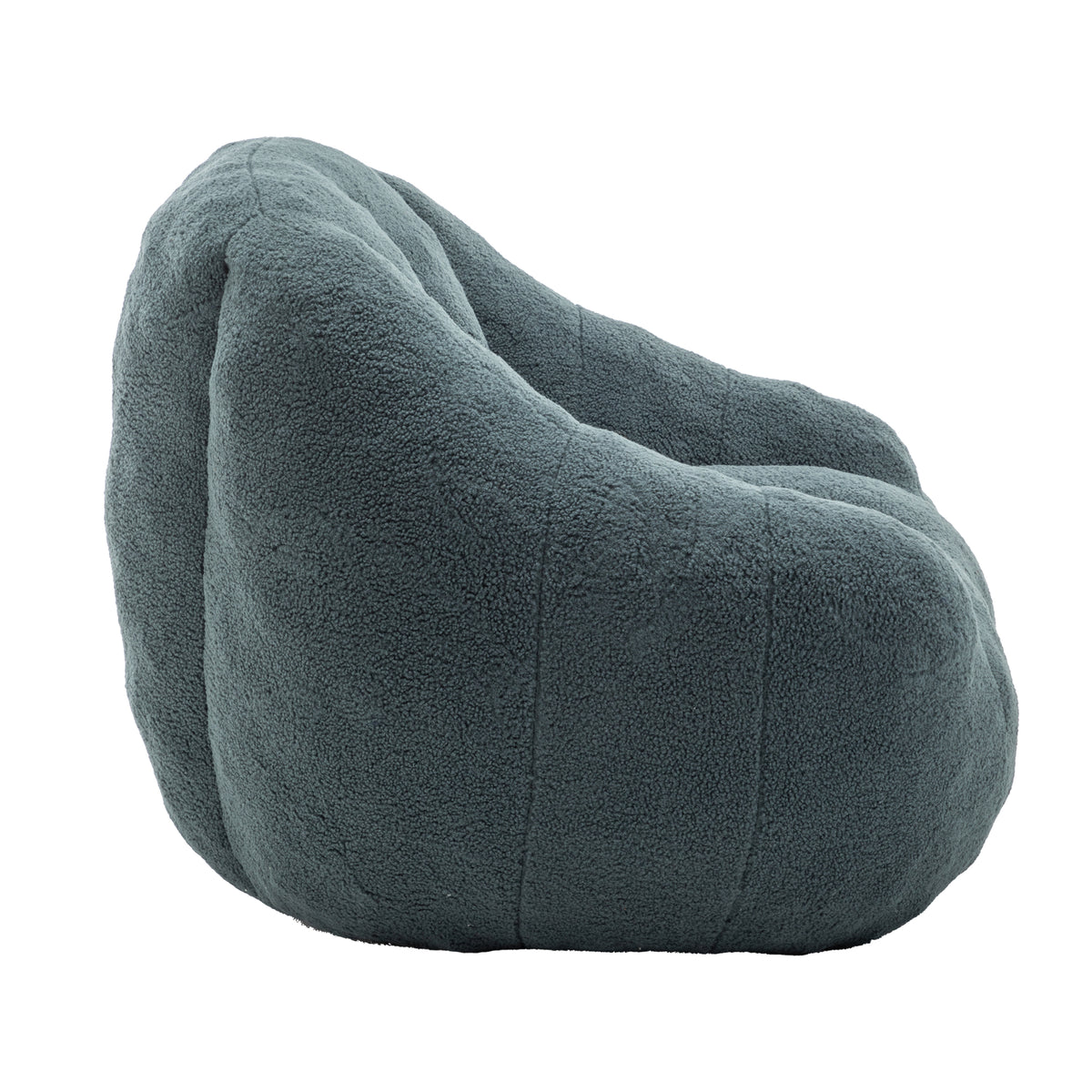 Anthony & Home tufted memory foam bean bag chair in studio green, showcasing a plush, comfortable seating option with a stylish tufted design.