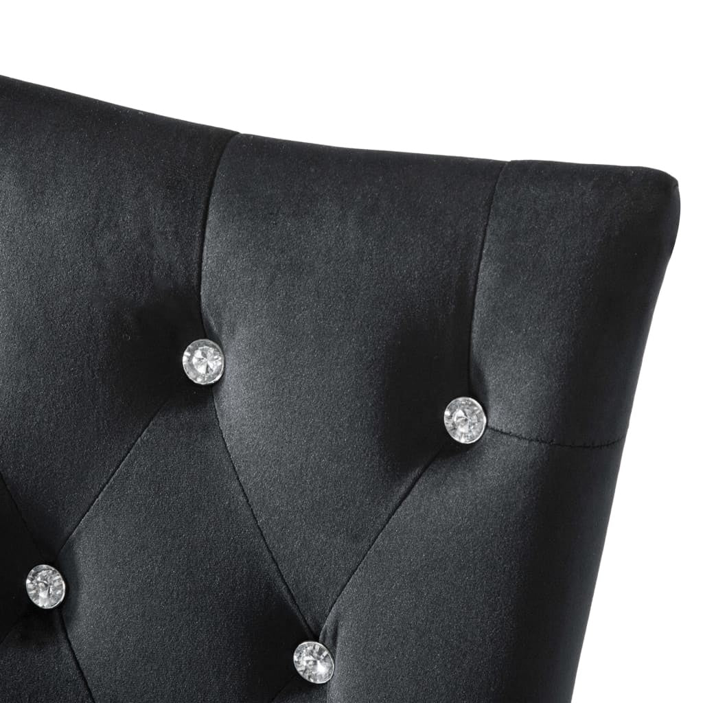 Black Velvet Dining Chairs Set Of 2 For Modern Homes