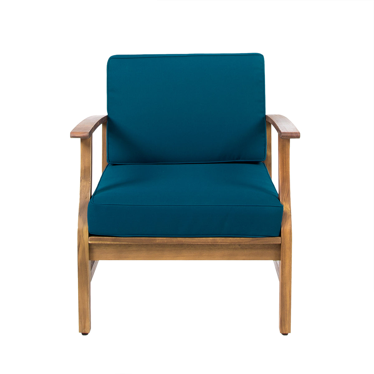 Set of two Anthony & Home Perla Club Velvet Blue Chairs with plush upholstery and stylish design.