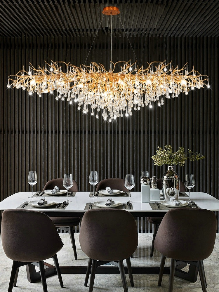 Luxurious French Crystal Lamps for Living Room Aluminum
