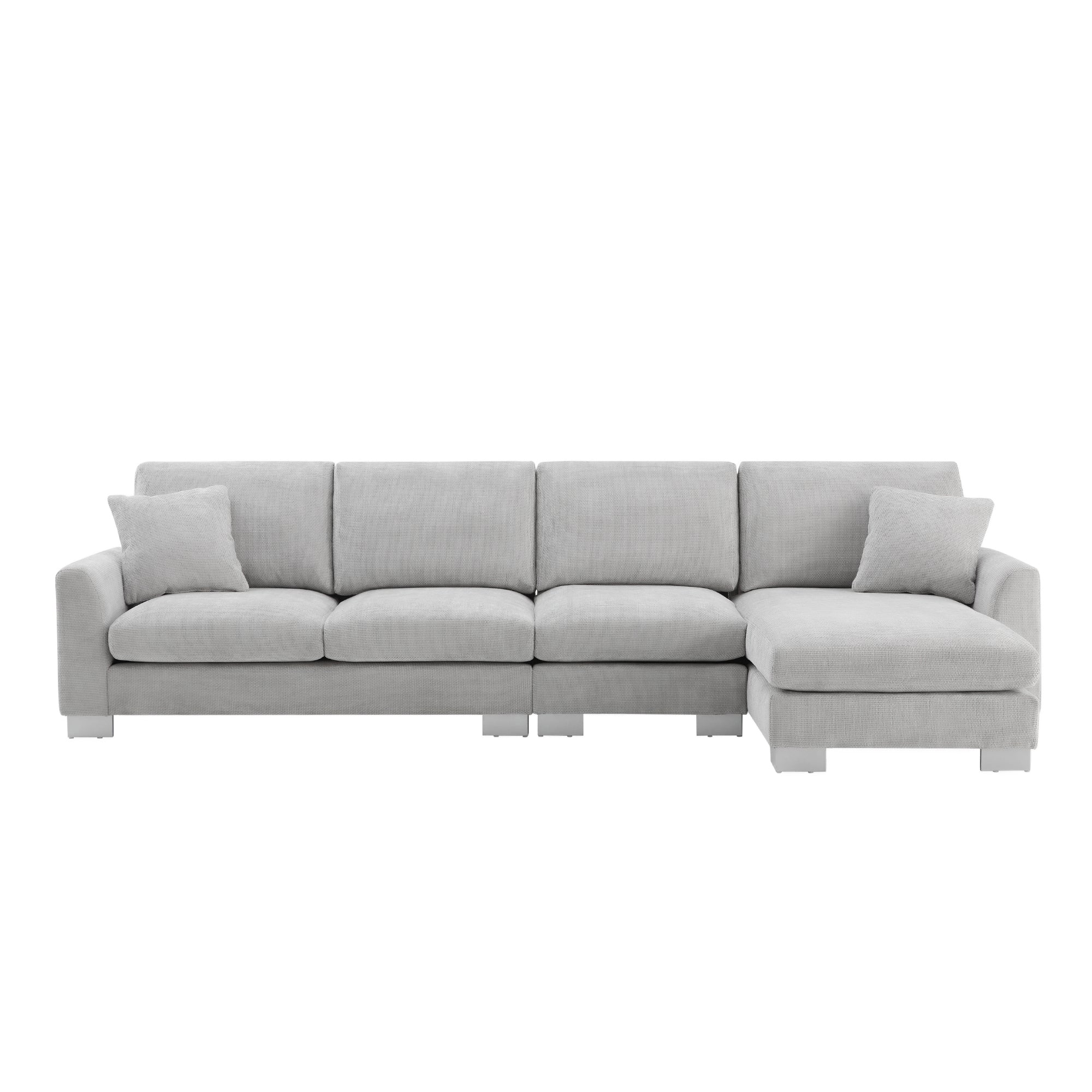 Anthony & Home Chenille L-Shaped Sectional Sofa from the Atelier Edition, featuring plush chenille upholstery and modern design.