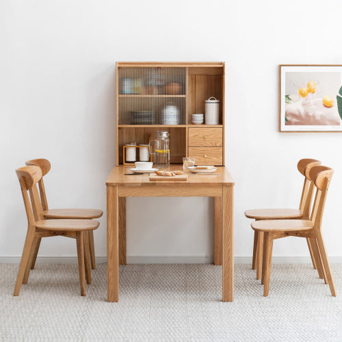 Solid Oak Dining Chairs With FAS Grade Wood For Durability