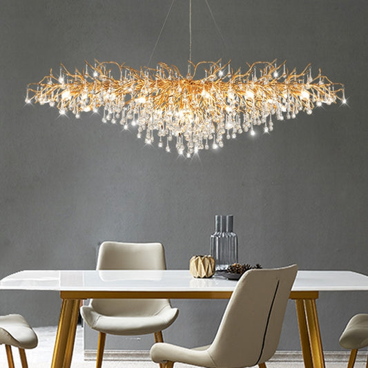 Luxurious French Crystal Lamps for Living Room Aluminum