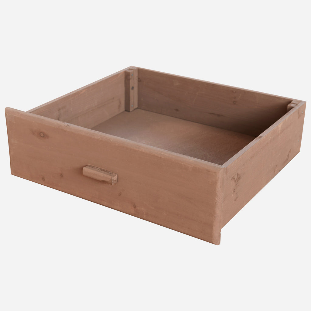 Anthony & Home outdoor potting bench with stainless steel top, featuring a sturdy wooden frame and ample workspace.