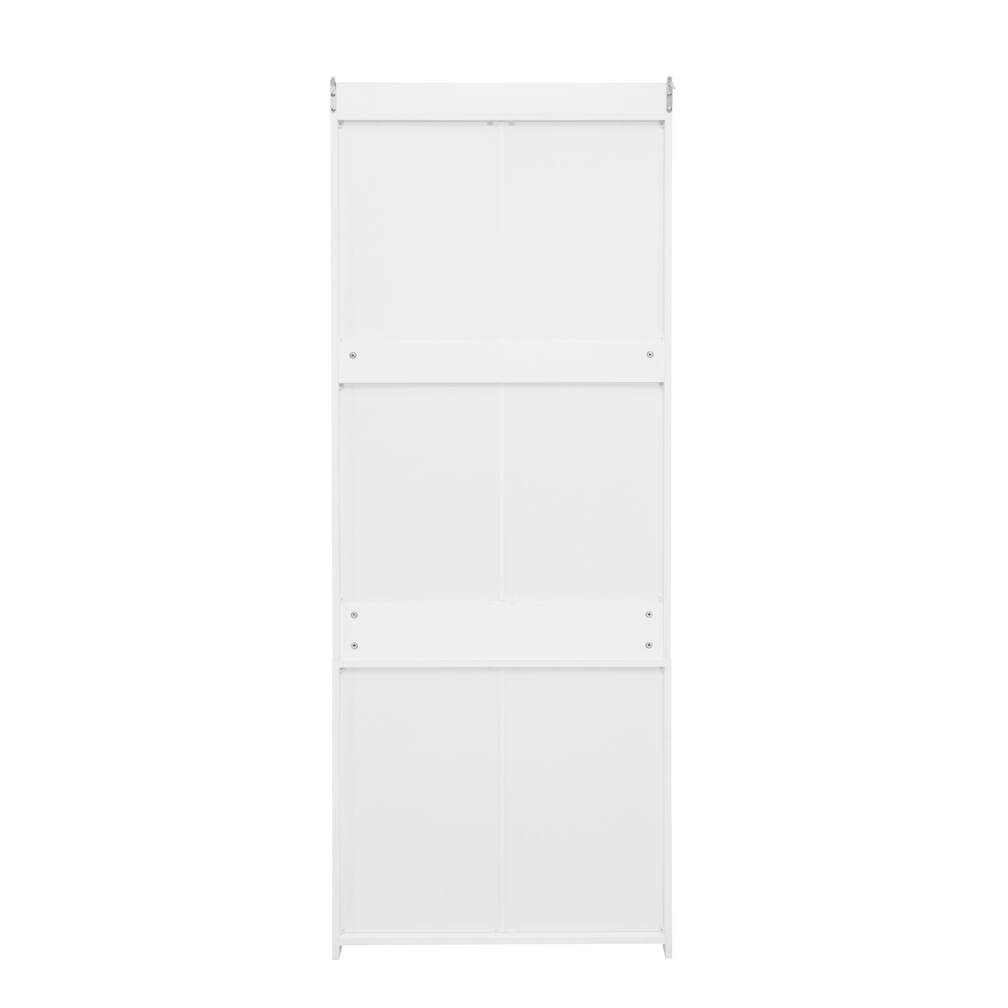 White lacquer wardrobe armoire with three drawers from Anthony & Home Elite Collection, featuring a refined silhouette and sleek design.