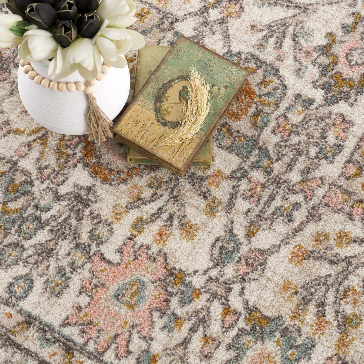 Herstmonceux area rug by Boutique Rugs featuring a stylish, textured design in neutral tones, perfect for living room or bedroom decor.