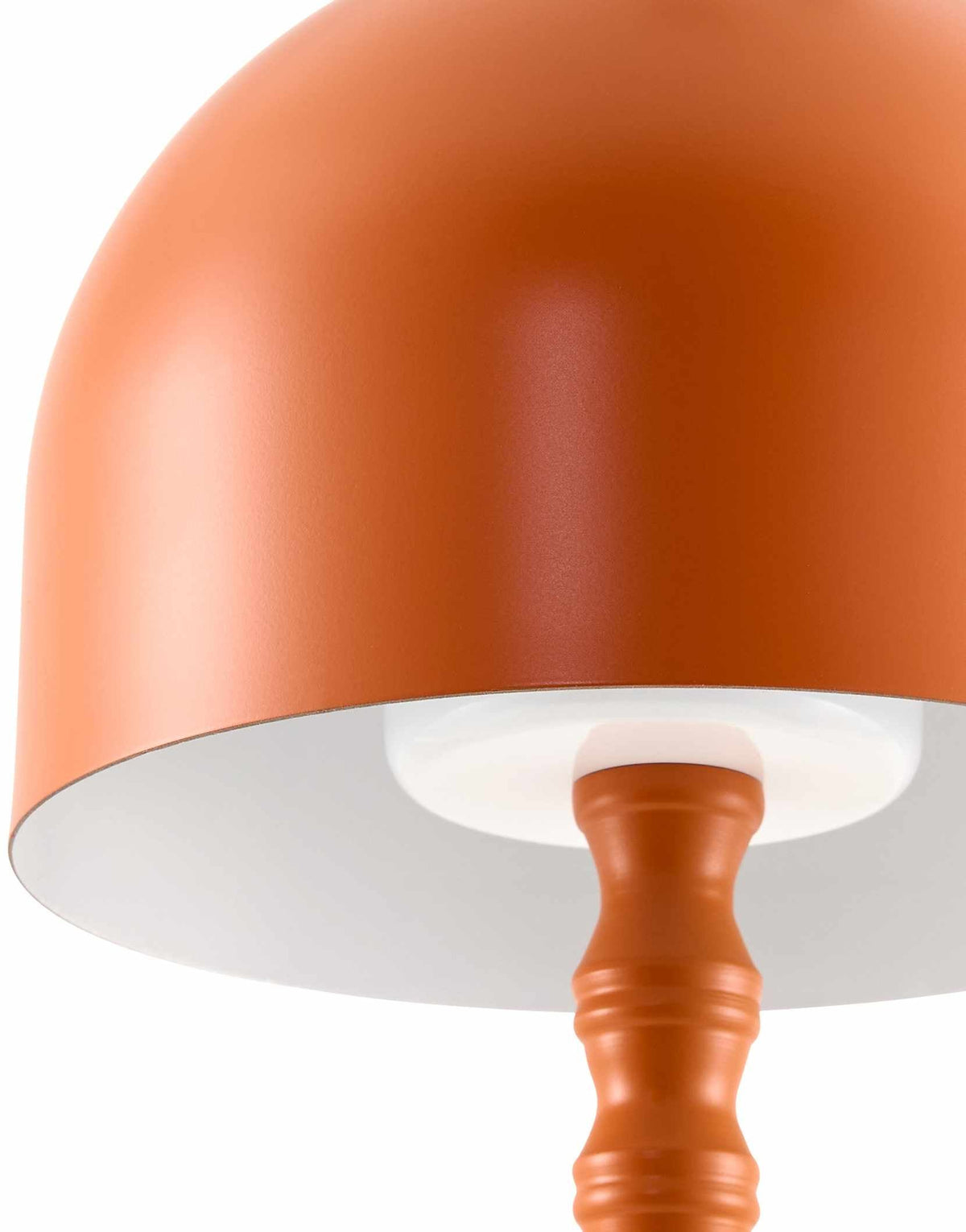 Orange Magdagachi table lamp with a textured shade, designed for stylish lighting in home decor.