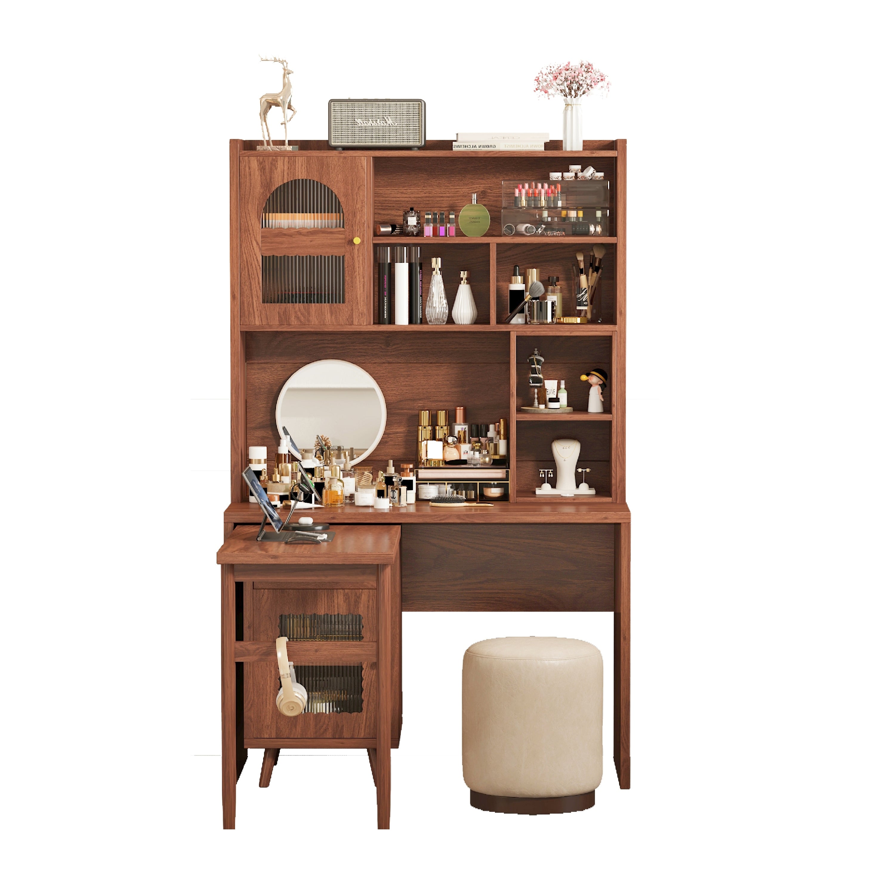 Anthony & Home rotating desk with storage from the Studio Collection, featuring a modern design and functional workspace.