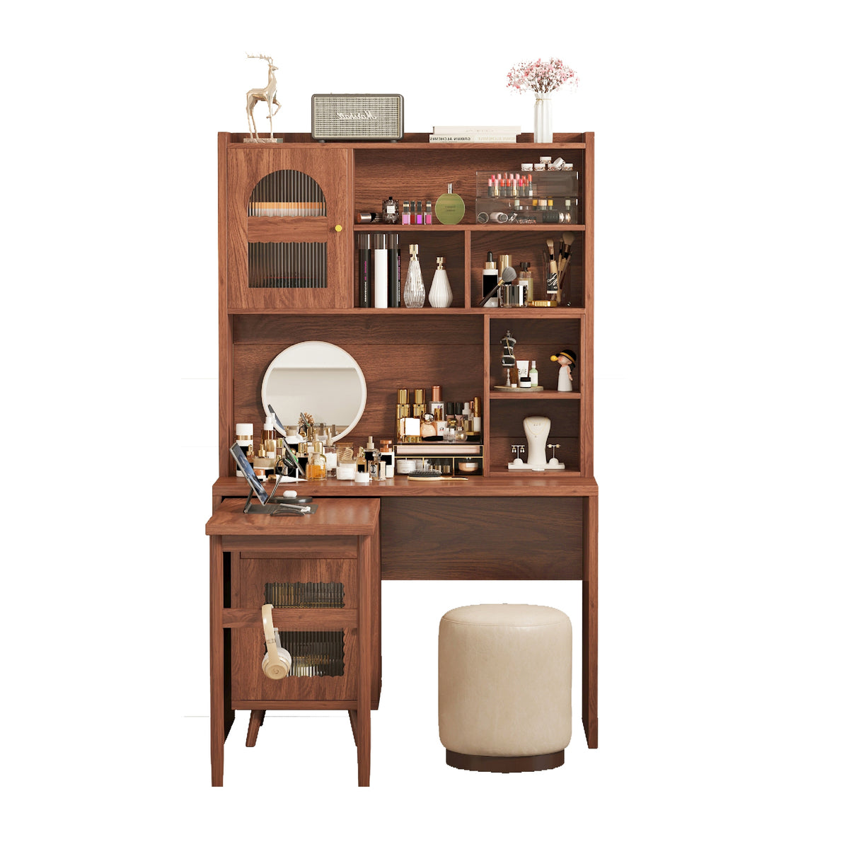 Anthony & Home rotating desk with storage from the Studio Collection, featuring a modern design and functional workspace.