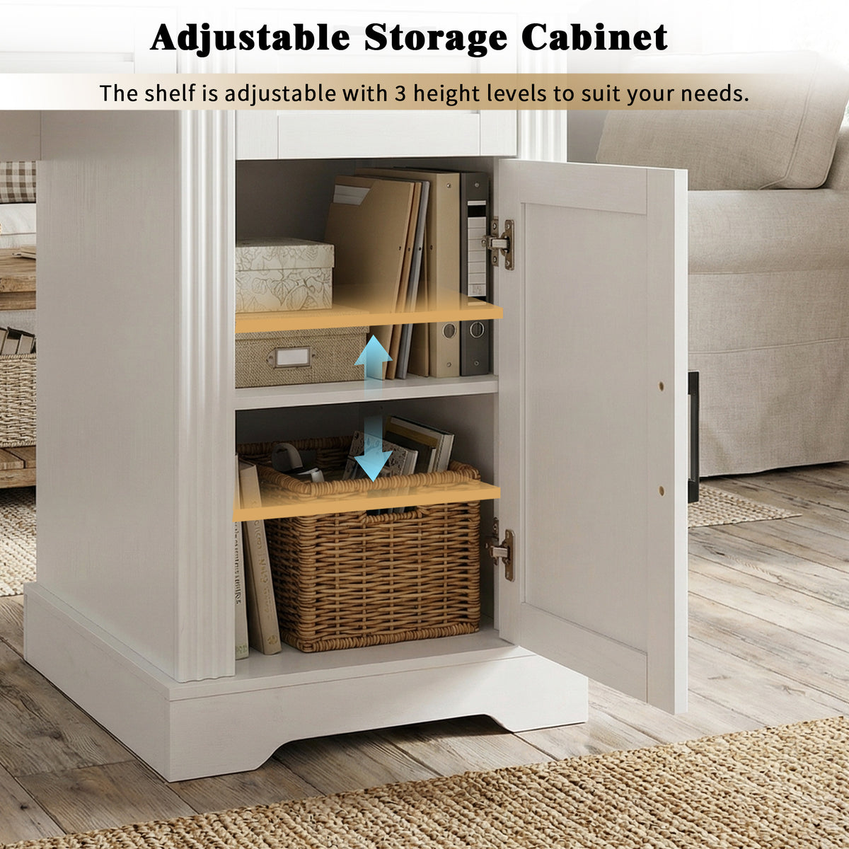 Anthony & Home studio barn door desk with storage and charging station, featuring a rustic wood finish and modern design elements.