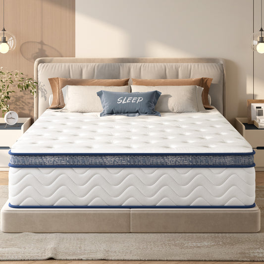 Queen Size Hybrid Mattress With Cotton Cover From Boutique Pocketed Innerspring Collection Limited Edition