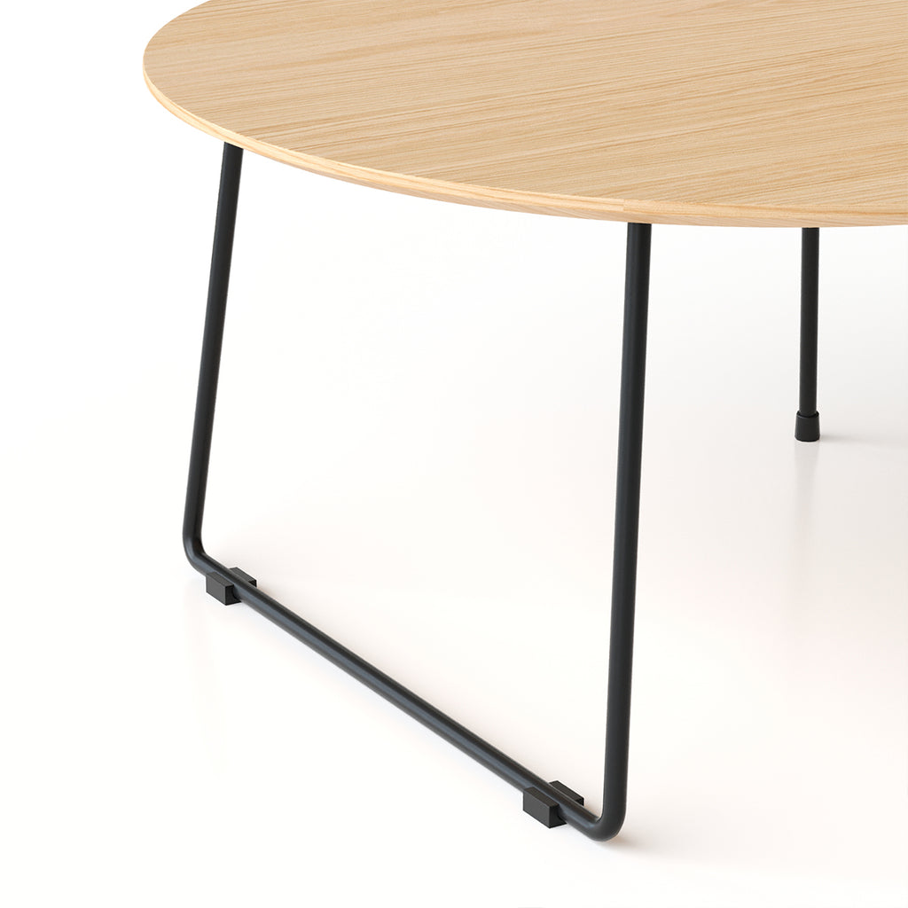 Anthony & Home marble-top round coffee table with minimalist design, perfect for small apartments, featuring a sleek modern aesthetic.