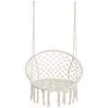 Anthony & Home Atelier Macrame Hammock Chair in luxe cotton rope, suitable for indoor and outdoor use, supports up to 330 lbs.