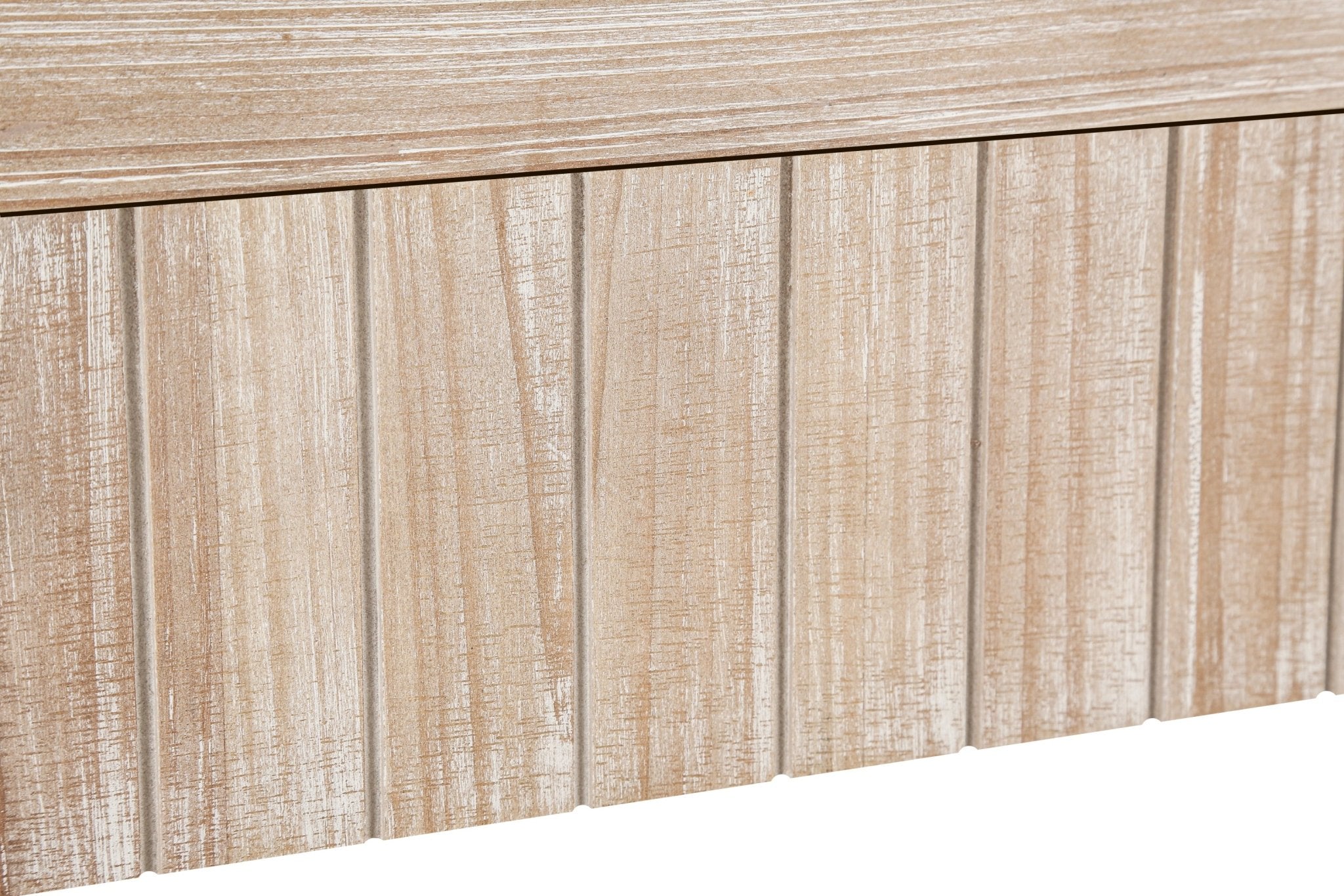 Heritage solid wood console table with hidden drawers, crafted by Anthony & Home, featuring a sleek design and natural wood finish.