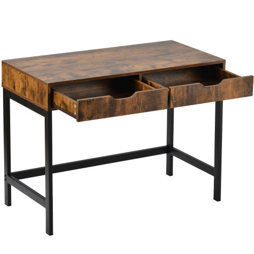 Industrial Computer Desk Dressing Table With 2 Drawers