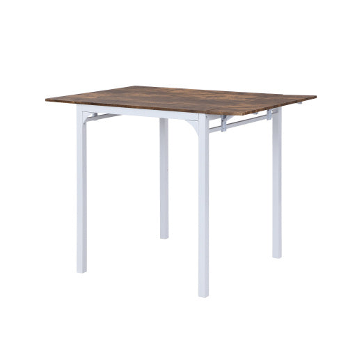 Topmax Farmhouse Counter Height Drop Leaf Dining Table Set