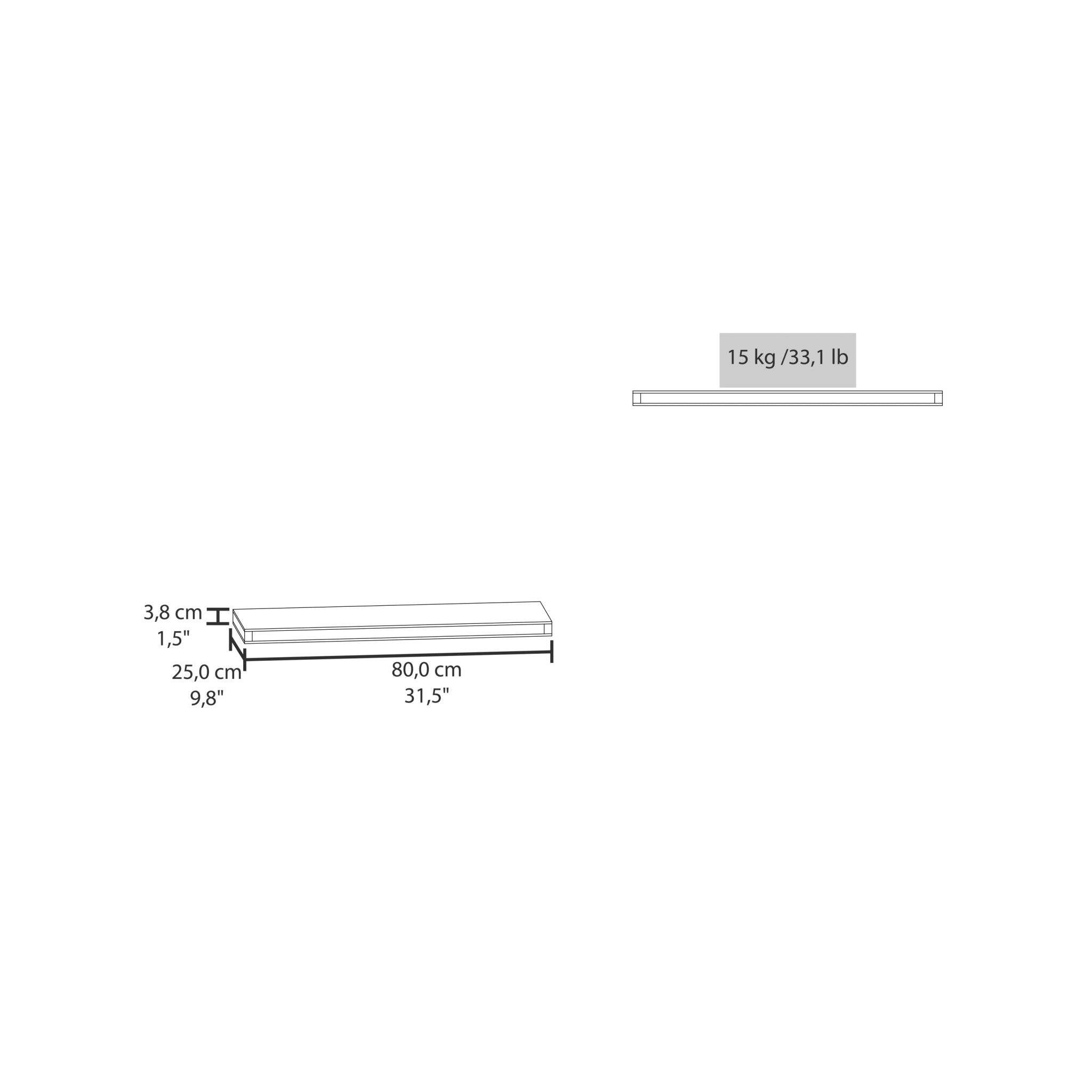 Walnut floating shelves from Anthony & Home's Elite Edition two-shelf system, showcasing sleek natural walnut wood with modern design.