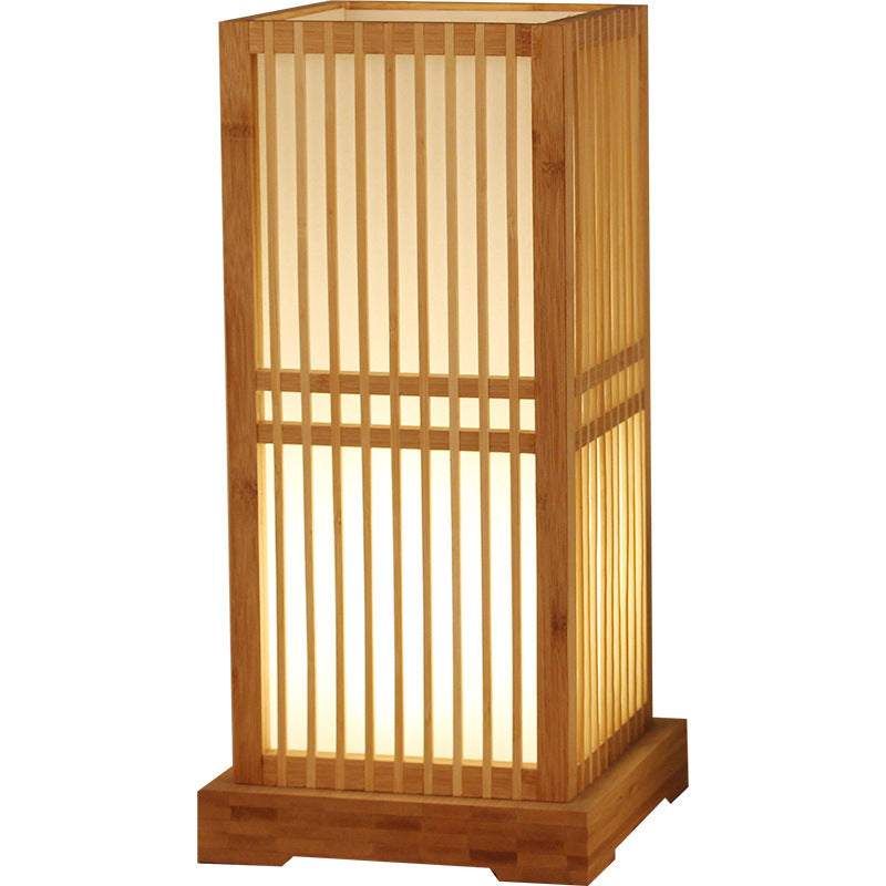 Japanese Bamboo Table Lamp Bedside E27 Handmade Lighting