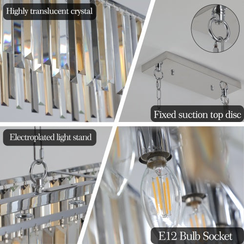 Modern Oval Crystal Chandelier Luxury Home Decor Fixtures