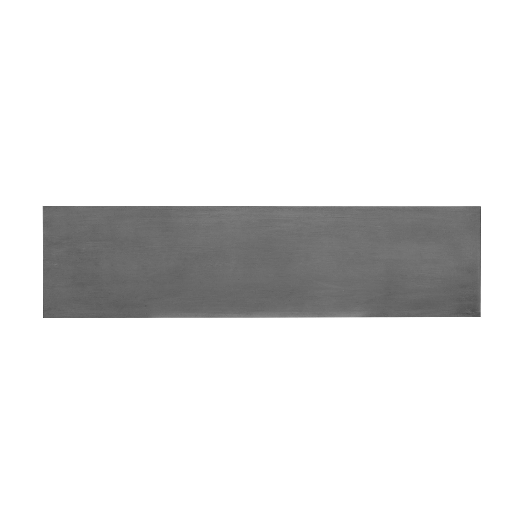 Dark gray U Style geometric console table with pine legs from Anthony & Home's limited edition collection.