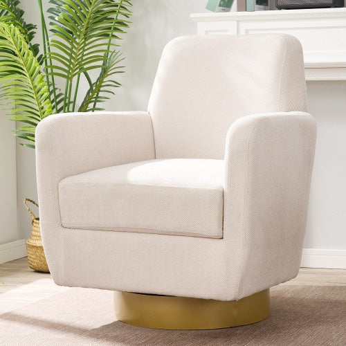 360 Degree Rotation Armchair Cotton Linen Ergonomic Chair