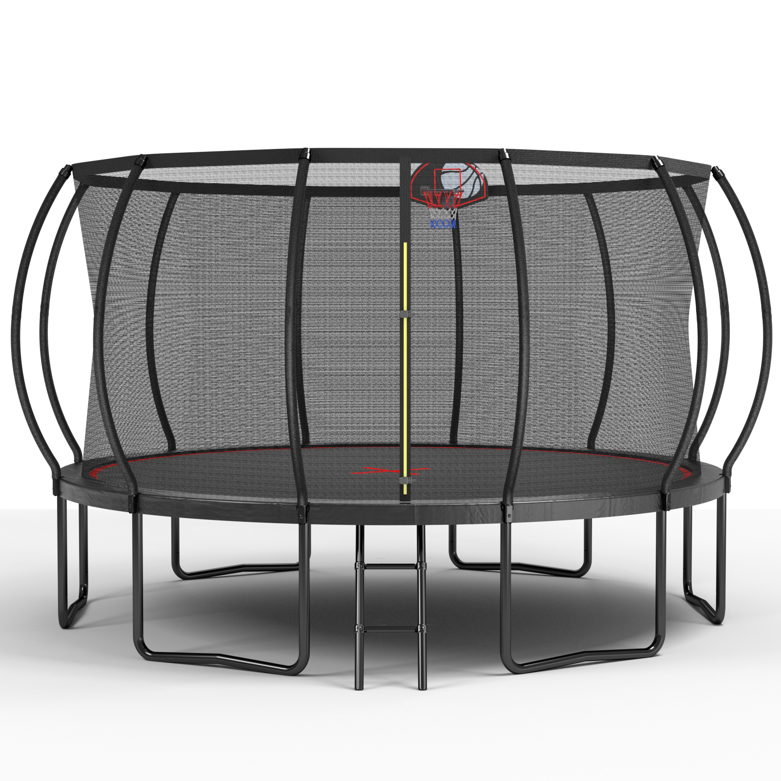 YC Trampoline Steel Frame Black Red Limited Edition Outdoor Garden Recreation Equipment
