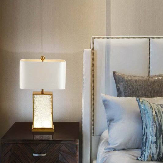 Crystal Glass Bedside Table Lamp Three Color Warm White