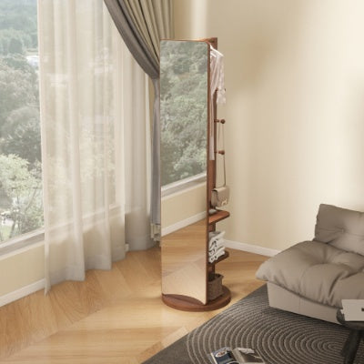 Full Length Mirror Rubber Wood Walnut Frame 65 By 18 Inches