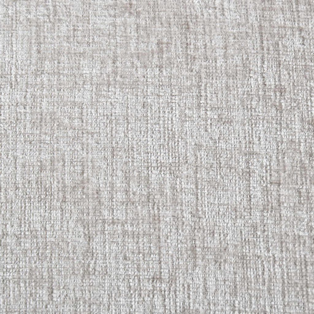 Beige chenille dining chairs with gold plated legs from Anthony & Home, showcasing plush upholstery and stylish design.
