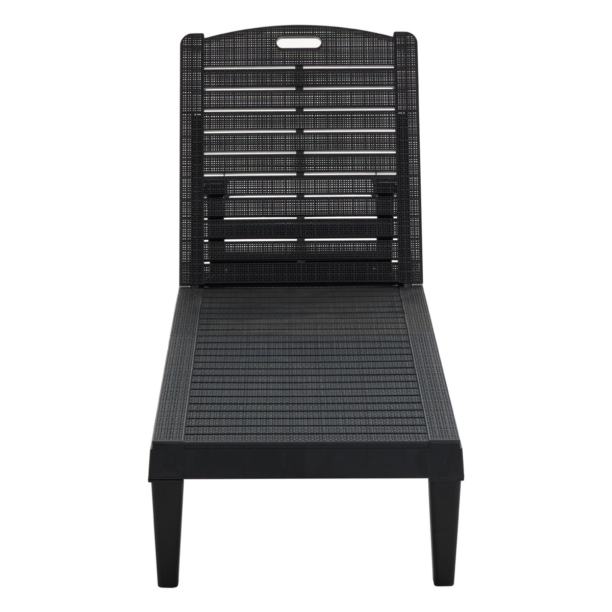 Pair of outdoor chaise lounge chairs with adjustable backs from Anthony & Home, featuring comfortable cushions on a patio setting.