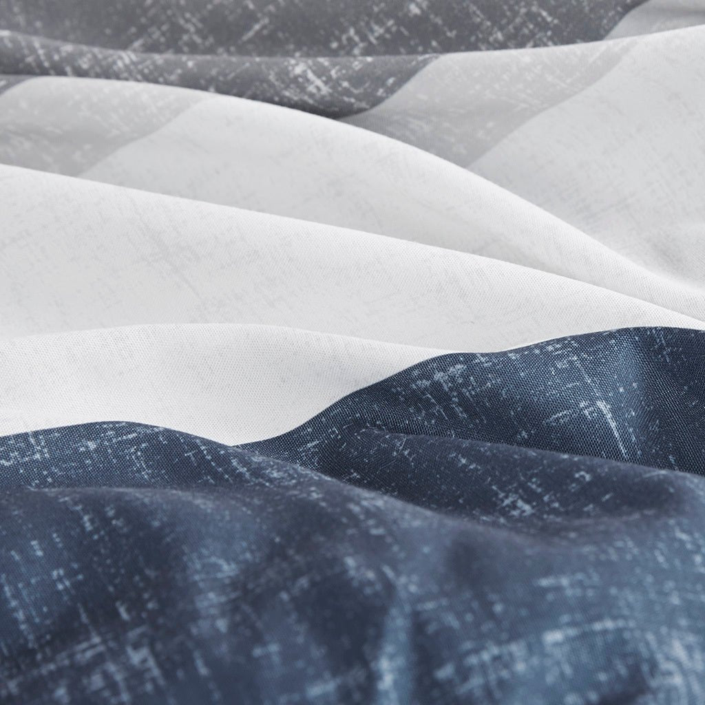 Anthony & Home Stripe Signature Collection microfiber comforter set with striped design and plush bedding for cozy bedroom decor.