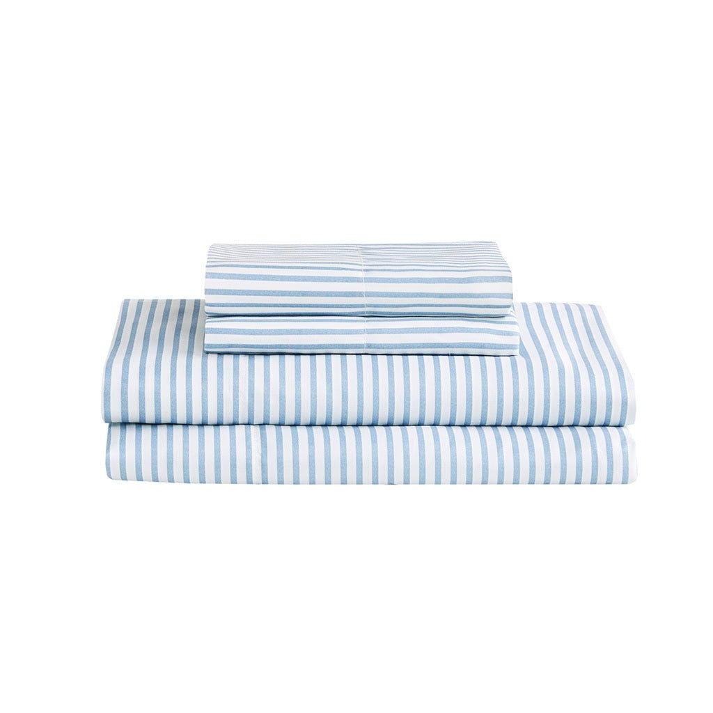 Anthony & Home Stripe Signature Collection microfiber comforter set with matching pillow shams in a modern striped design.