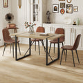 Anthony & Home limited edition table and chair set with techno fabric upholstery and black metal legs, modern dining furniture