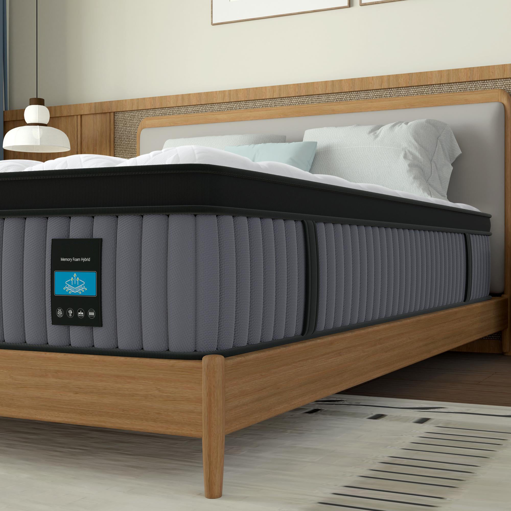 14-inch memory foam Elite mattress by Anthony & Home, showing plush surface with memory foam layers and soft fabric cover.