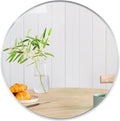 Anthony & Home 32-inch round bathroom mirror with brushed anti-rust aluminium frame, limited edition, wall-mounted, modern design