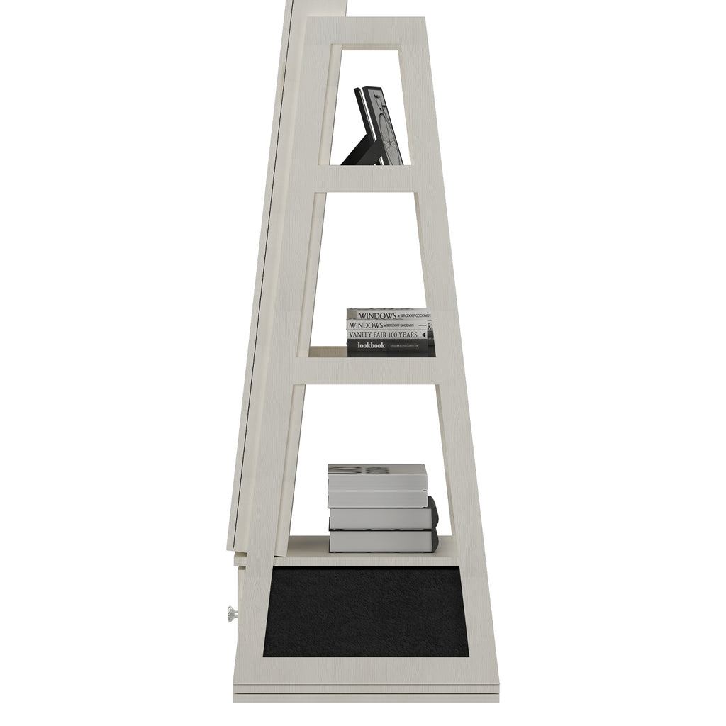 Anthony & Home 360-degree swivel jewelry cabinet with full-length mirror, showcasing organized jewelry storage and sleek design.