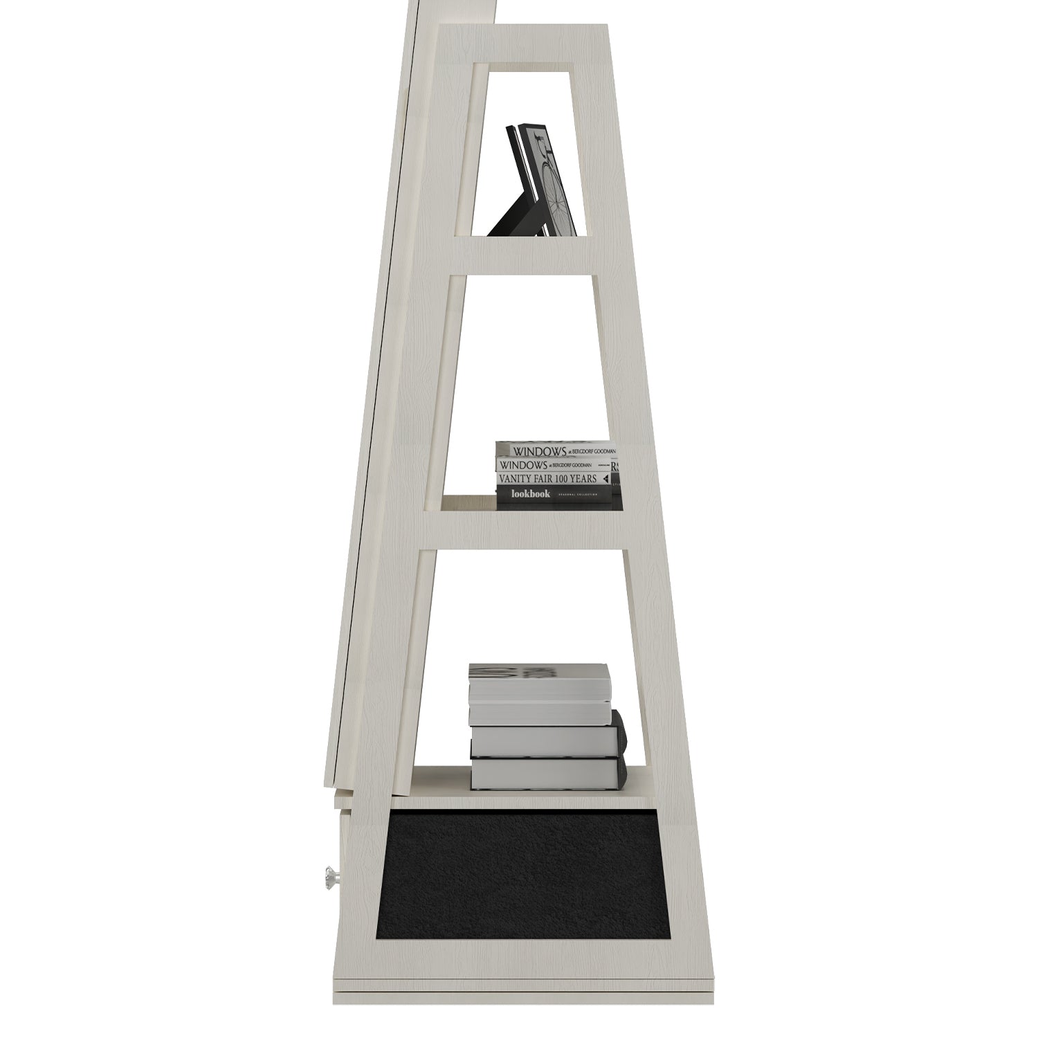 Anthony & Home 360-degree swivel jewelry cabinet with full-length mirror, showcasing organized jewelry storage and sleek design.