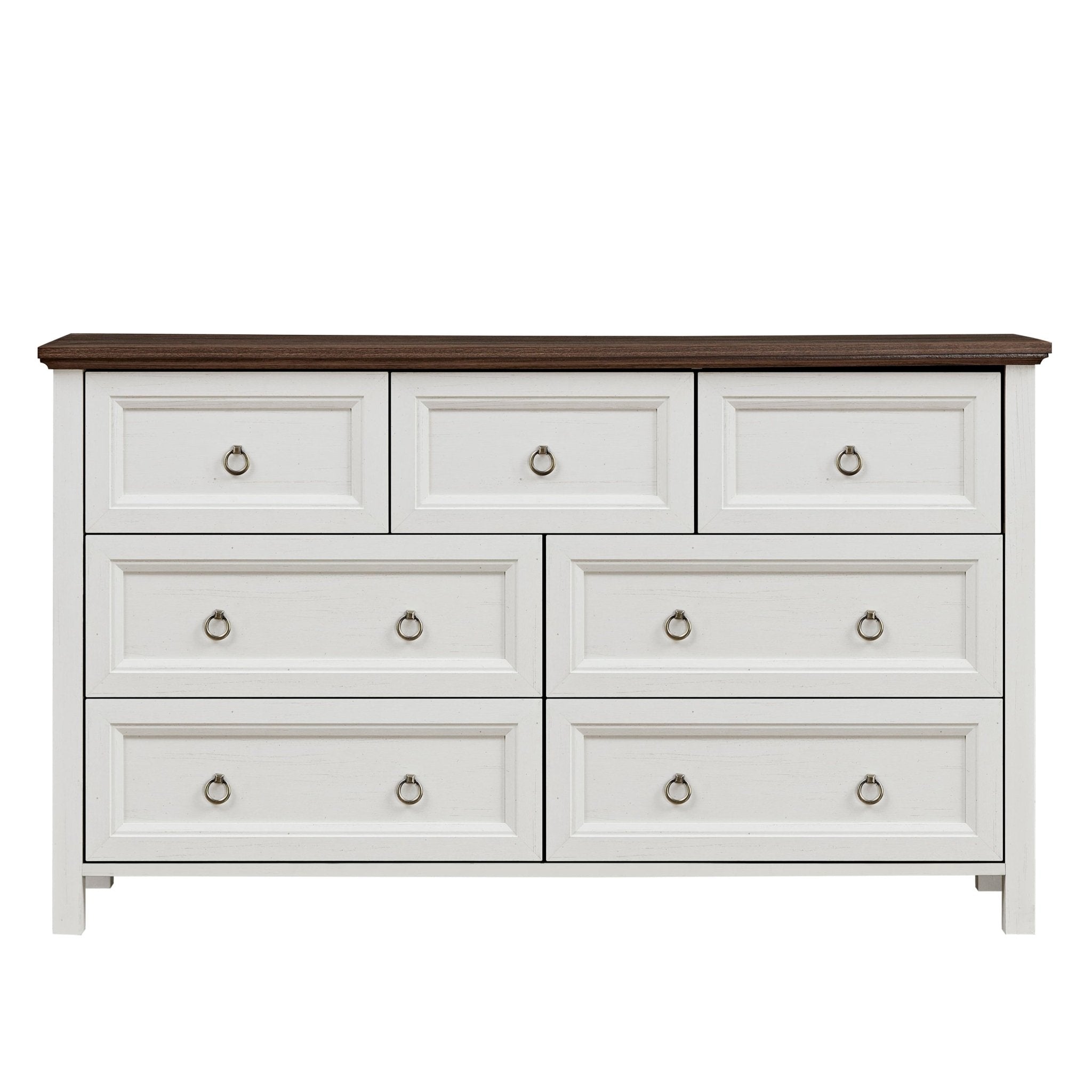 Anthony & Home 7-drawer farmhouse dresser from the Reserve Collection with timeless, durable wood construction.