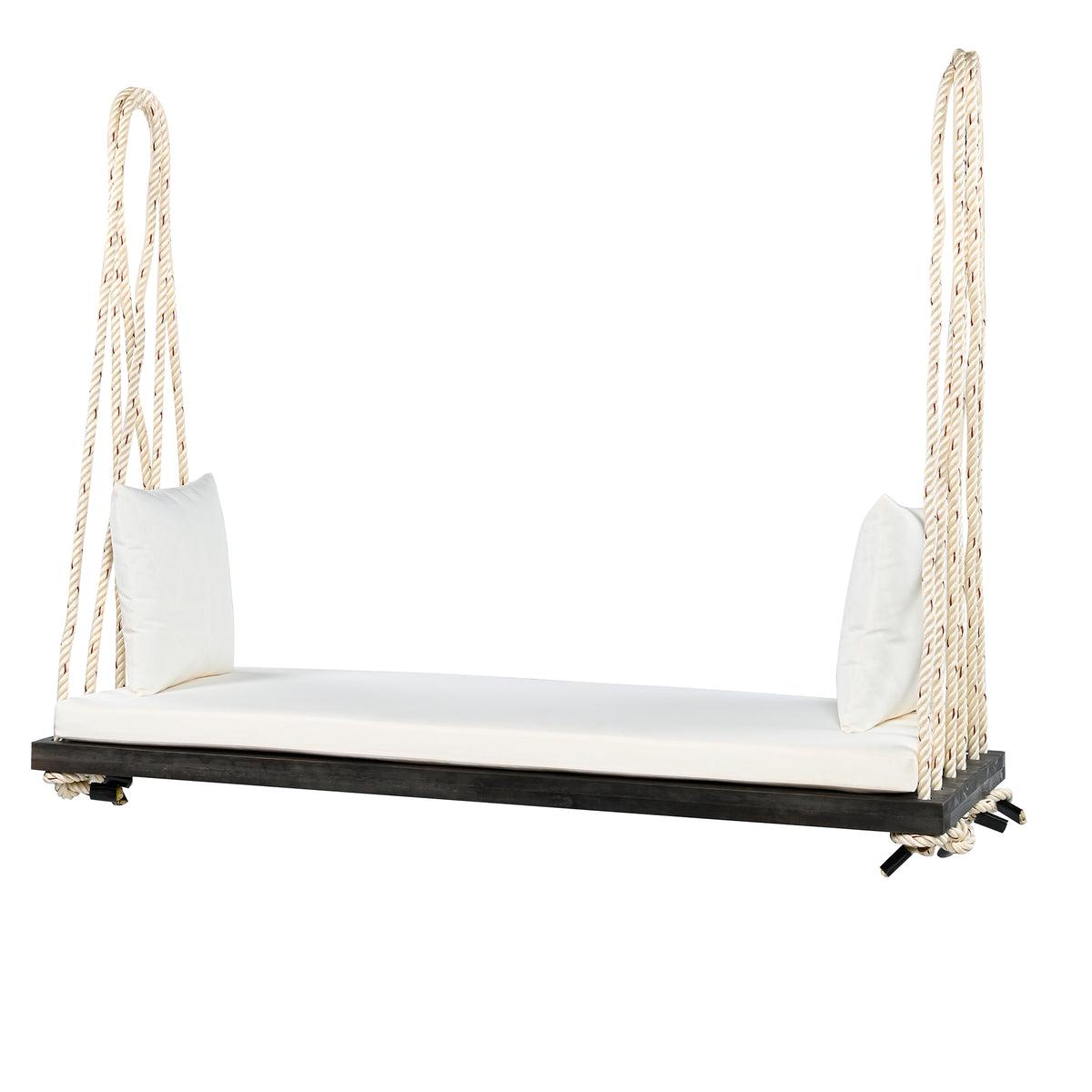 Anthony & Home acacia wood patio swing chair with sturdy frame and comfortable seating, ideal for outdoor relaxation.