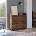 Dark brown Alyn dresser with four drawers from Anthony & Home's Modern Boutique Collection, showcasing sleek, quiet luxury design.