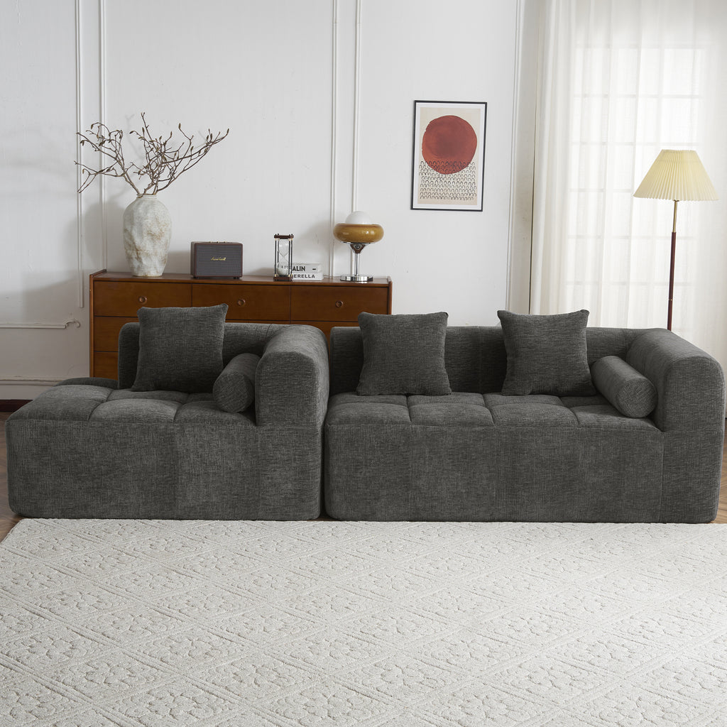 Anthony & Home American Design Collection Signature Chenille Modular Sectional Sofa with deep seating and plush upholstery.